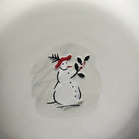 Williams Sonoma Set of 6 Assorted Snowman Dessert Plates Seasonal Collection - Picture 8 of 14
